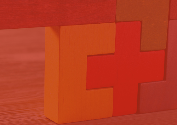 A close-up of a block